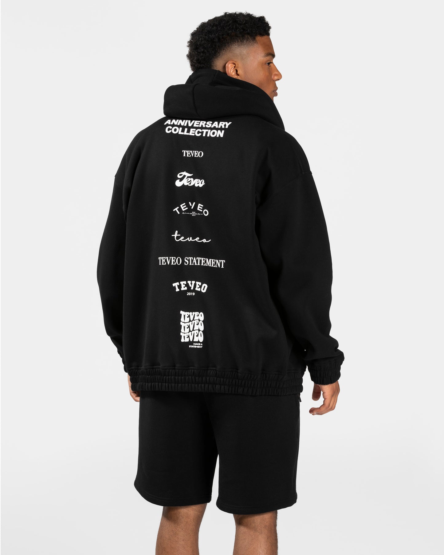 Anniversary Oversized Zip Jacke Men "Schwarz"